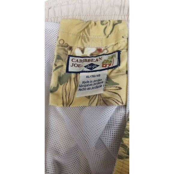 Caribbean Joe Swim Shorts Multicolor Yellow Size XL - Picture 5 of 6